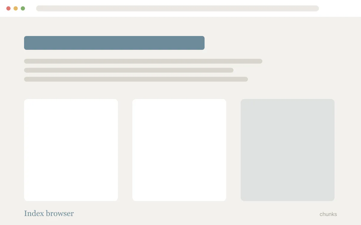 Browser showing how documents were chunked and indexed